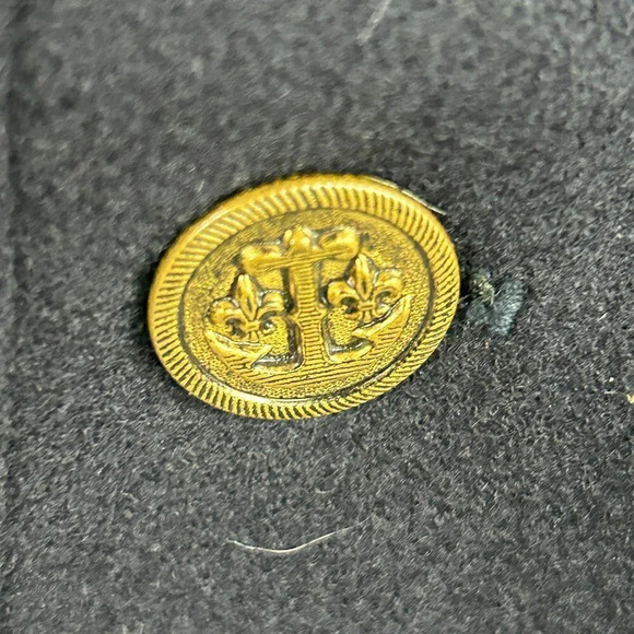 J. G. Hook Men's Vintage Navy Blue Wool Blazer Gold Buttons 44 R - Picture 8 of 9